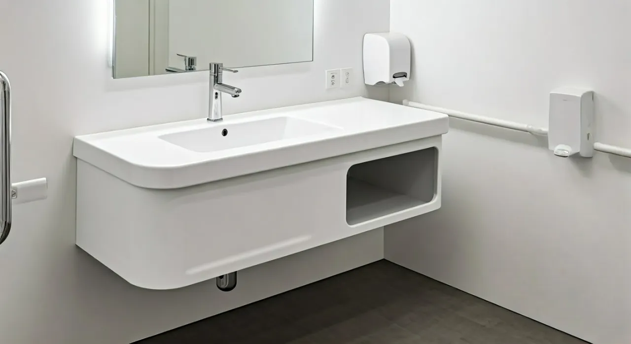 Zdjęcie Na jakiej wysokości umywalka dla niepełnosprawnych? Kluczowe informacje