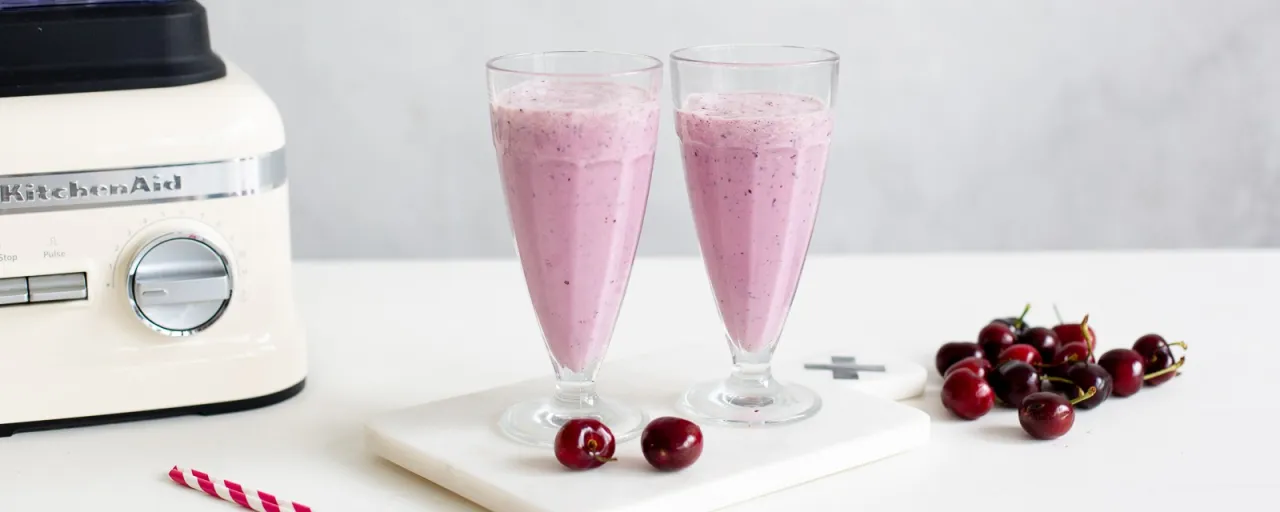 Zdjęcie Receta fácil de batido de cereza para disfrutar en cualquier momento