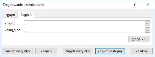 Zdjęcie Jak zamienić kropki na przecinki w Excelu i uniknąć błędów