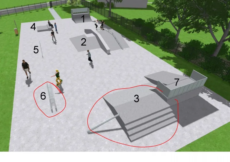 Zdjęcie Skatepark Zabrze: Nowoczesne miejsce dla skaterów z minirampą i przeszkodami