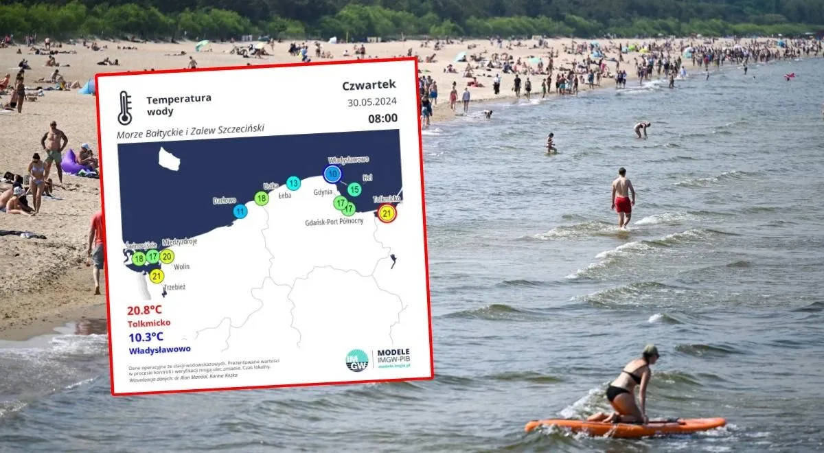 Zdjęcie Bałtyk ile stopni? Sprawdź aktualną temperaturę wody w Polsce