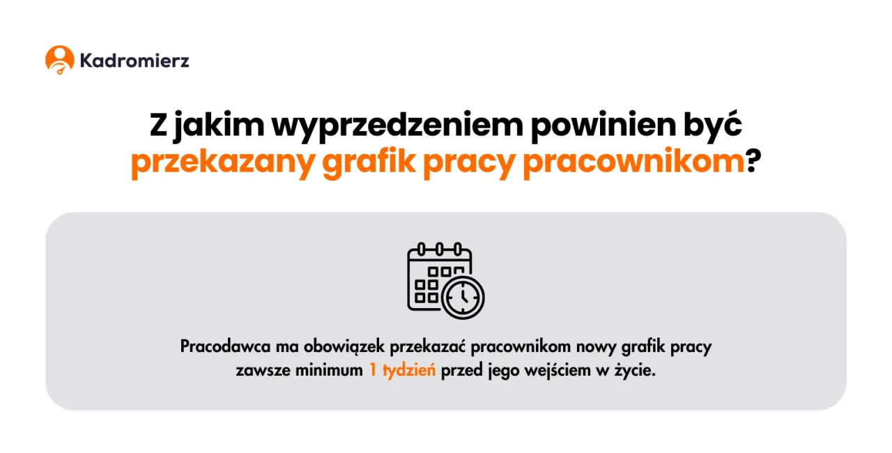 Zdjęcie Kiedy grafik dla pracownika musi być przekazany? Poznaj przepisy