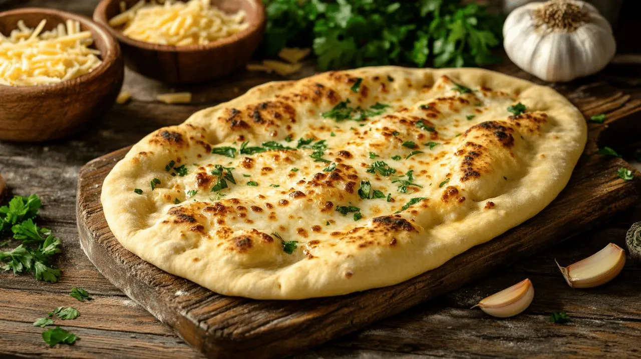 Zdjęcie R&eacute;volutionnez vos ap&eacute;ros: cheese naan express p&acirc;te &agrave; pizza