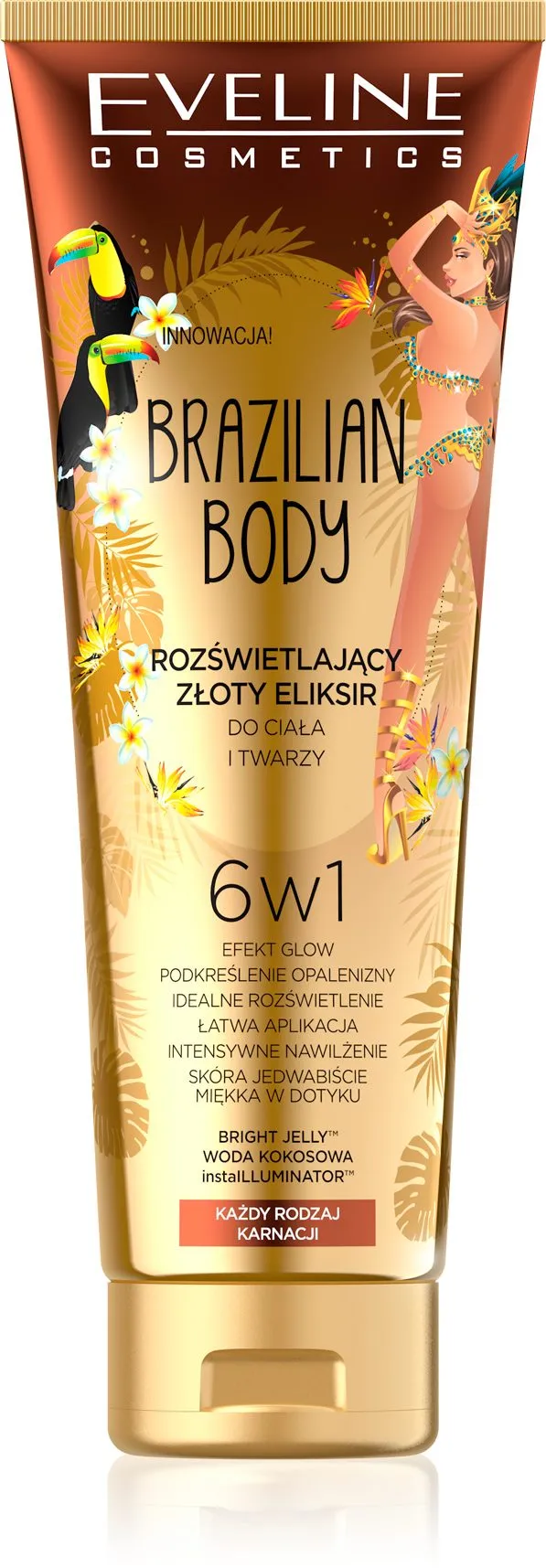 Zdjęcie Eveline Brazilian Body Rozświetlający Złoty Eliksir – efekty i skład