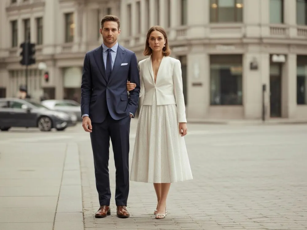 Zdjęcie Ślub cywilny: Jak ubrać się elegancko? Porady dla Panny Młodej, Pana Młodego i Gości