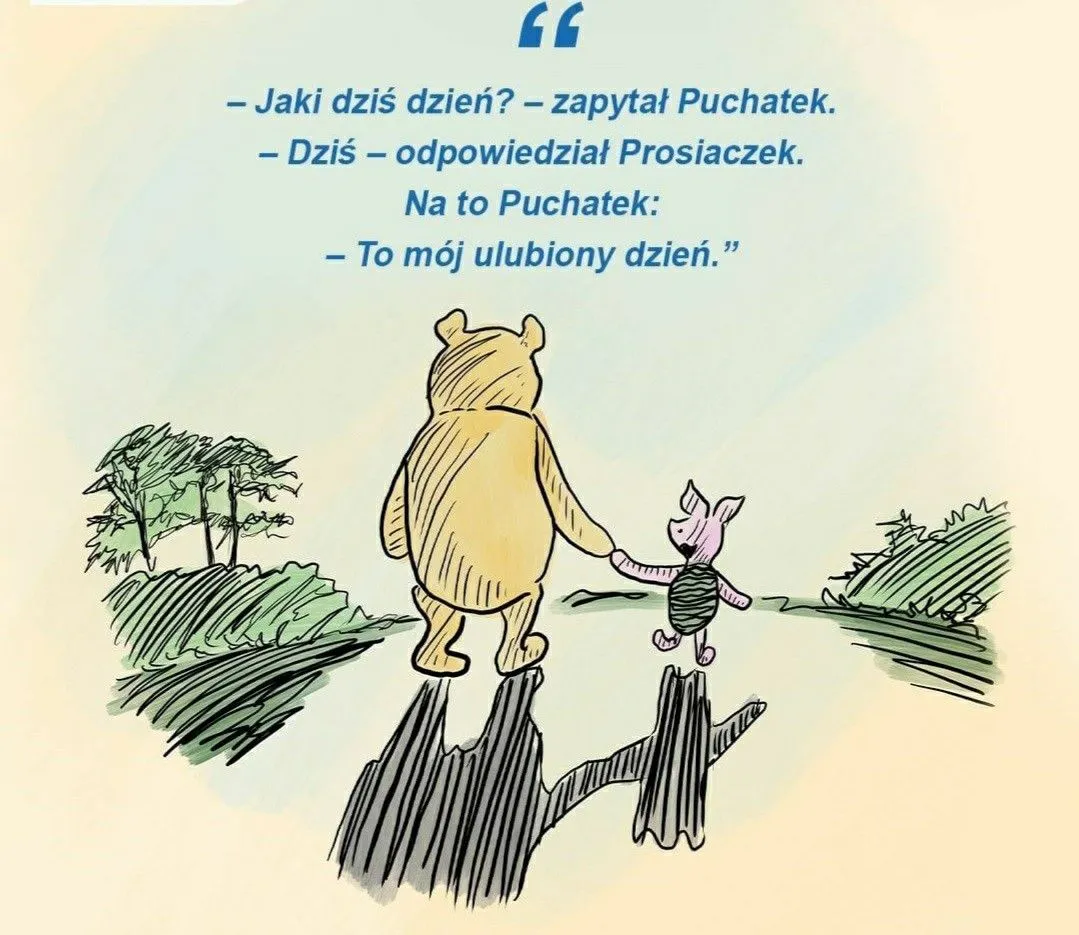 Zdjęcie Cytaty Kubuś Puchatek o małych co nieco, które zmienią Twój dzień