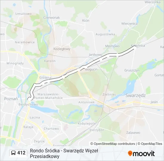 Zdjęcie Rozkład jazdy autobus 412 - najnowsze godziny odjazdów i trasy