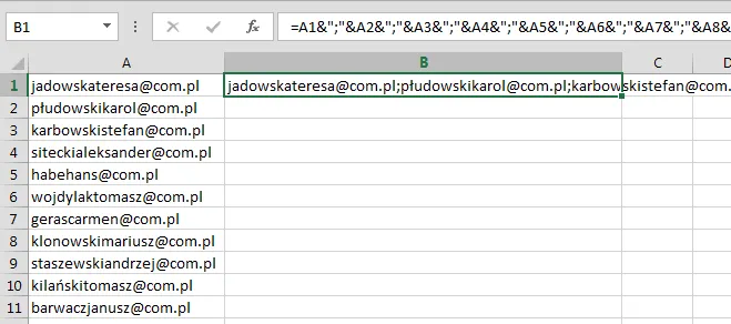 Zdjęcie Jak scalić komórki w Excelu z zawartością bez utraty danych