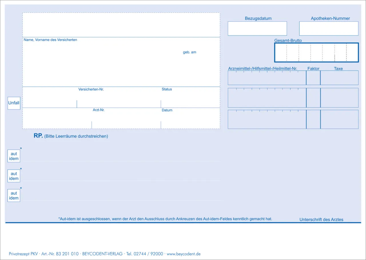 Zdjęcie Privatrezept Vordruck: So nutzen Sie Vorlagen richtig und rechtssicher