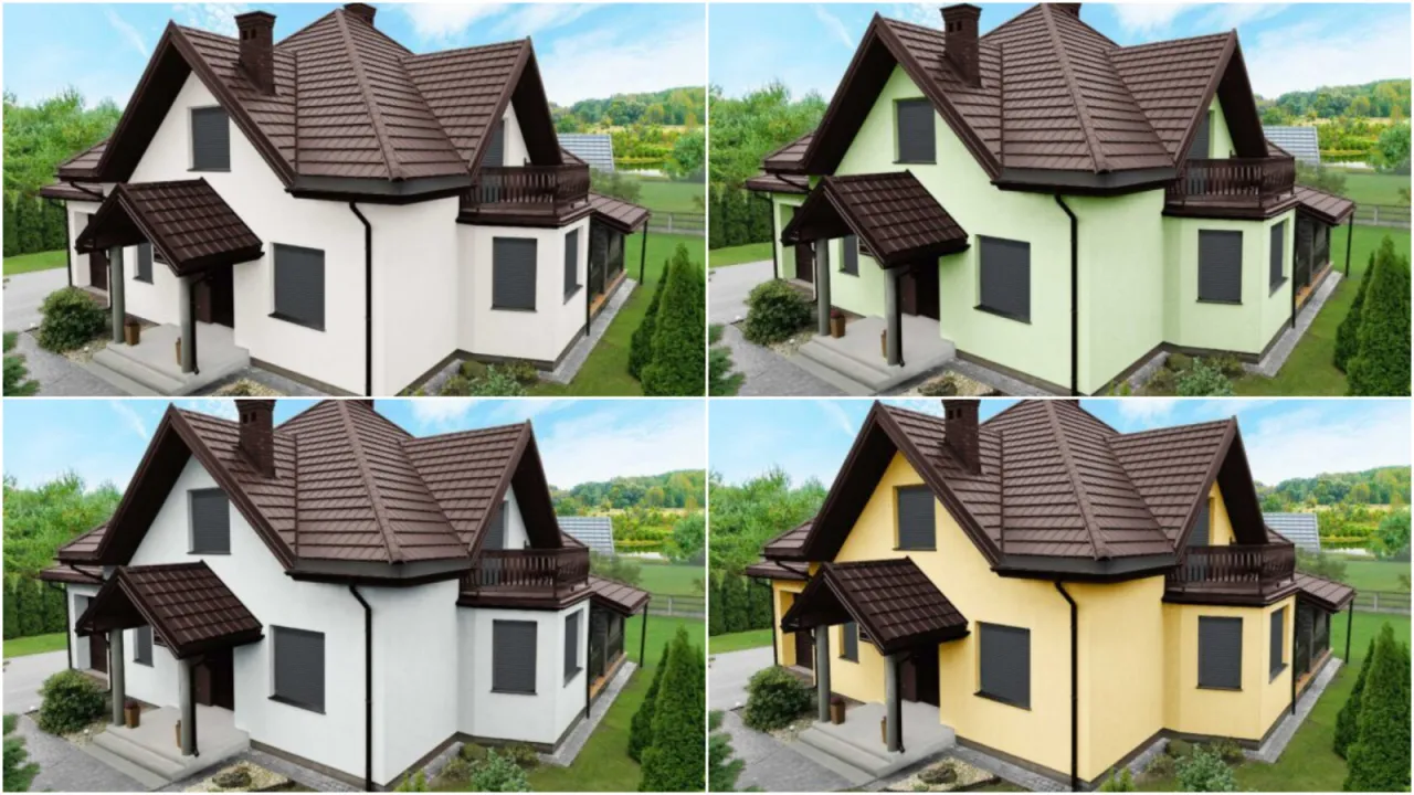 Zdjęcie Brązowa dachówka jaka elewacja - idealne kolory, które zachwycą