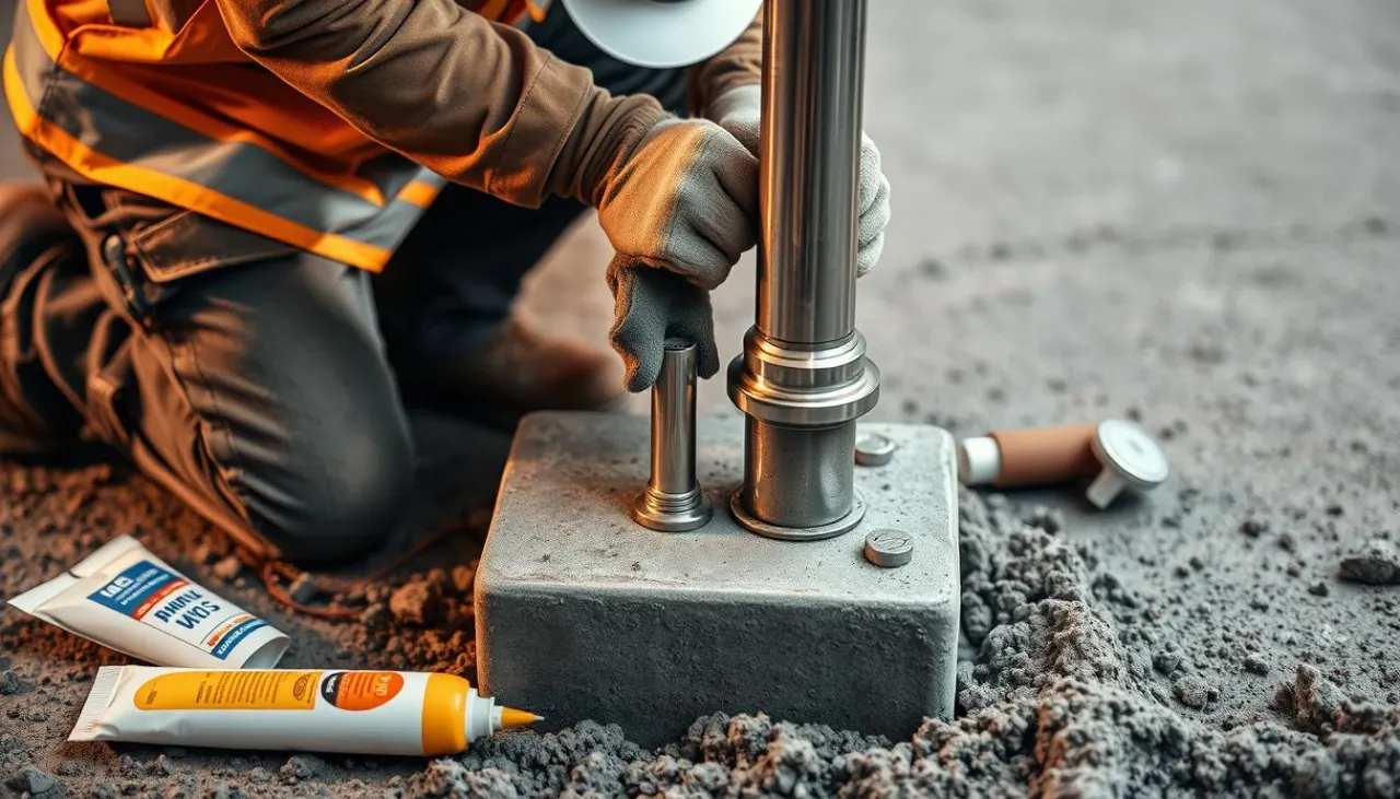 Zdjęcie Mocowanie słupka balustrady do betonu: 5 skutecznych metod