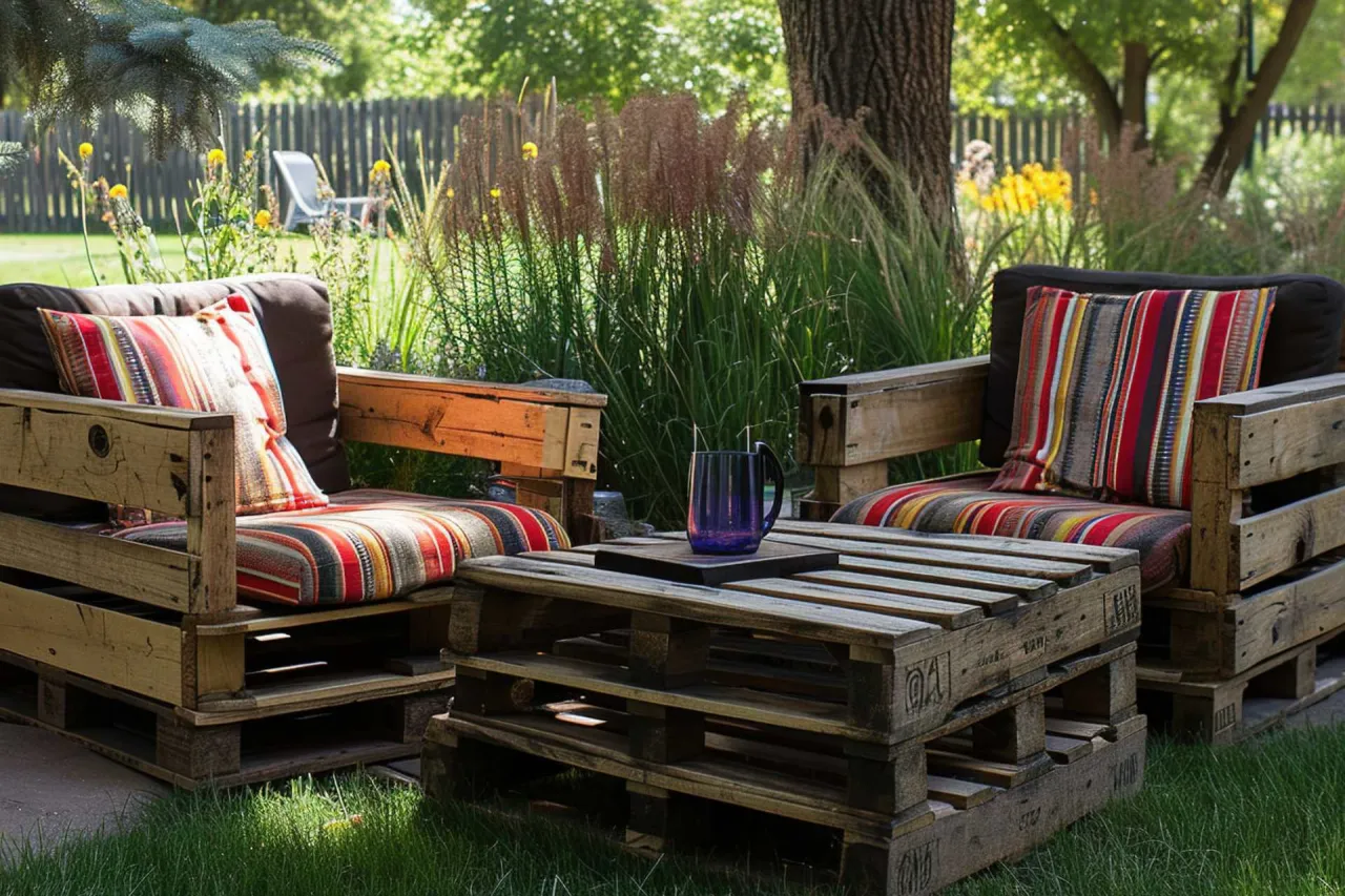 Zdjęcie Ideas creativas para decorar un patio con cosas recicladas y baratas