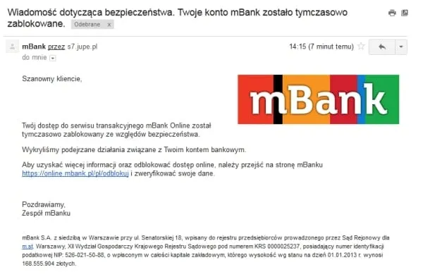 Zdjęcie Zablokowany dostęp do serwisu transakcyjnego w mBanku – dlaczego?