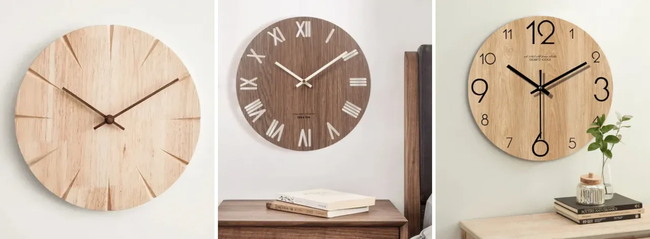 Zdjęcie  Zegary ścienne drewniane - Nowoczesne wzory i duże rozmiary | Zakup online