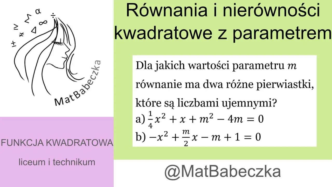 Zdjęcie Jakie wartości parametru m spełniają równanie? Odkryj odpowiedzi!