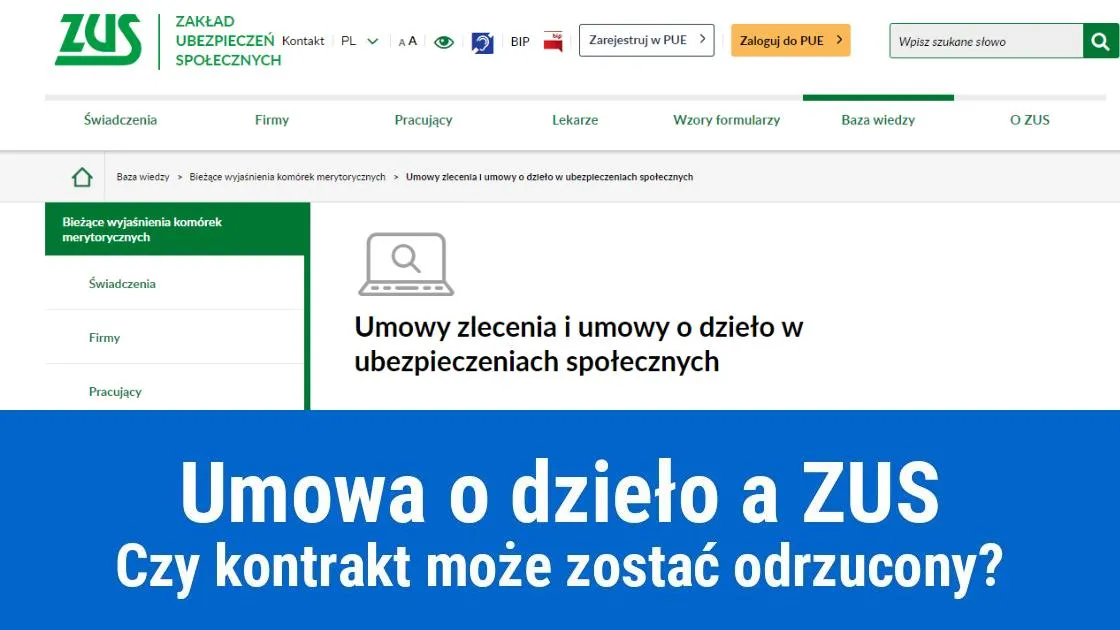 Zdjęcie Czy od umowy o dzieło płaci się ZUS? Poznaj zasady i wyjątki