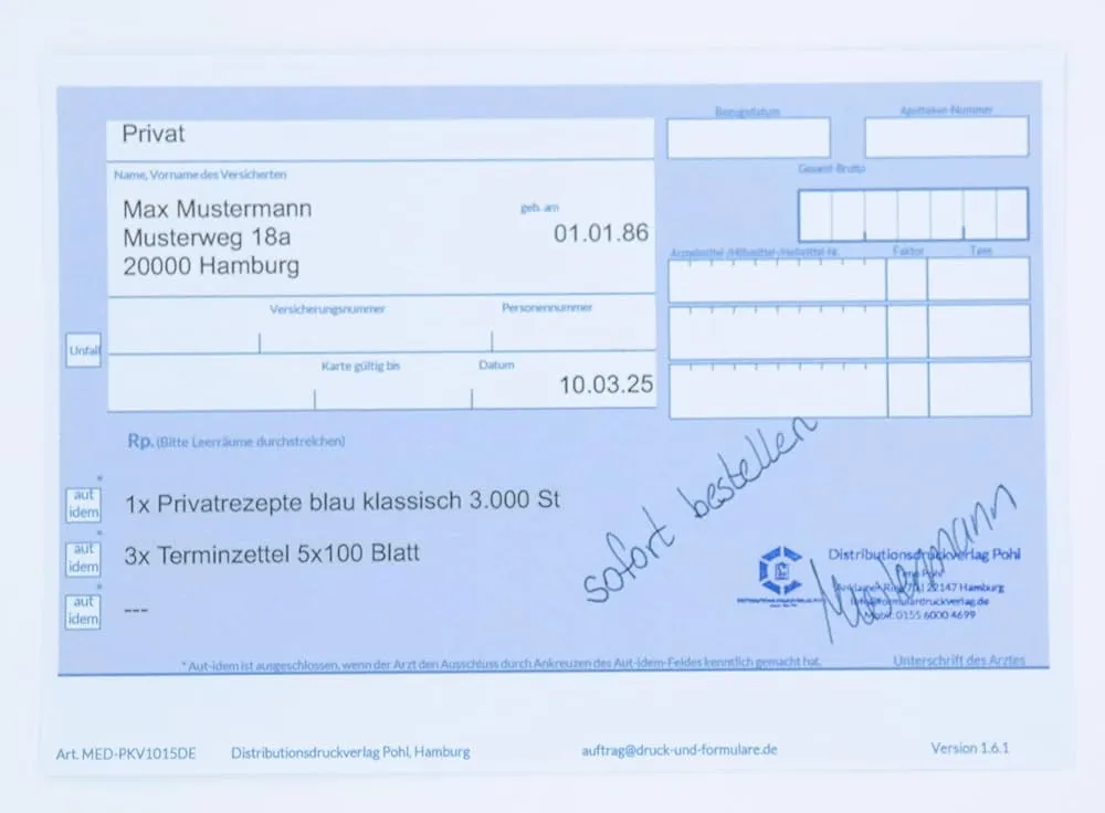 Zdjęcie Was ist ein privatrezept blau? Kosten, Nutzung und Unterschiede erklärt