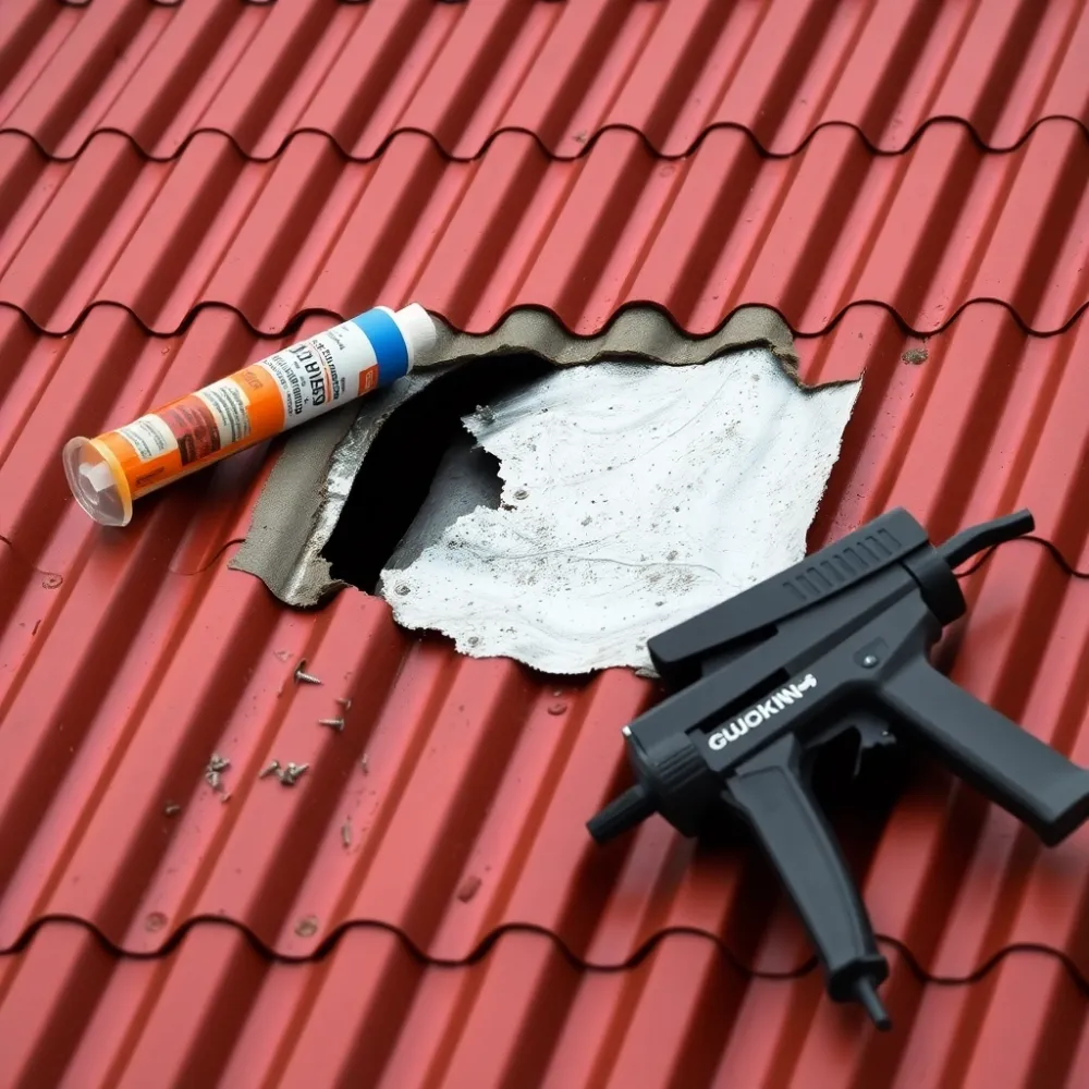 Zdjęcie Jak załatać dziurę w dachu z blachy - uniknij kosztownych napraw