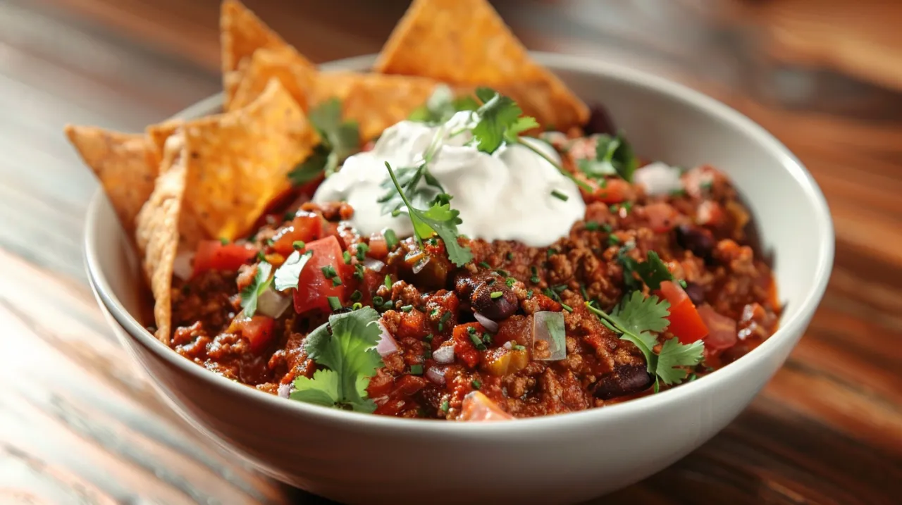 Zdjęcie Chili con carne z nachosami: Niezwykły i najlepszy przepis na te danie