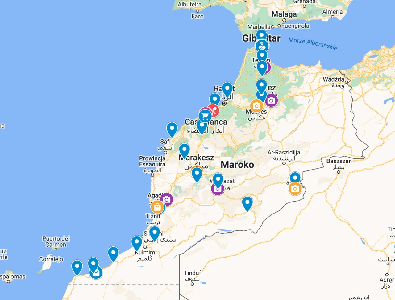 Zdjęcie Mapa atrakcji w Maroku: odkryj najpiękniejsze miejsca i ukryte skarby