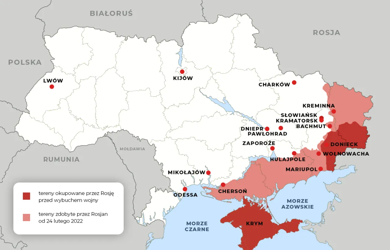 Zdjęcie Jakie tereny zajęła Rosja? Obszary okupowane w Ukrainie i ich historia