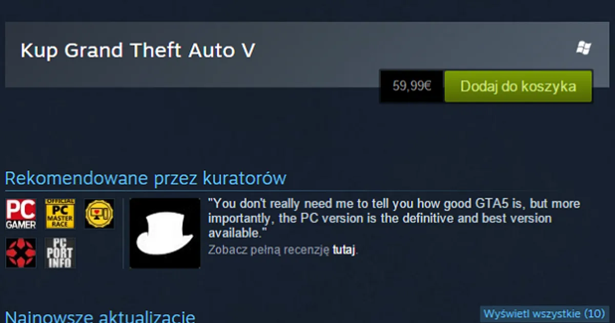 Zdjęcie Ile kosztuje GTA na Steam? Sprawdź aktualne ceny i promocje