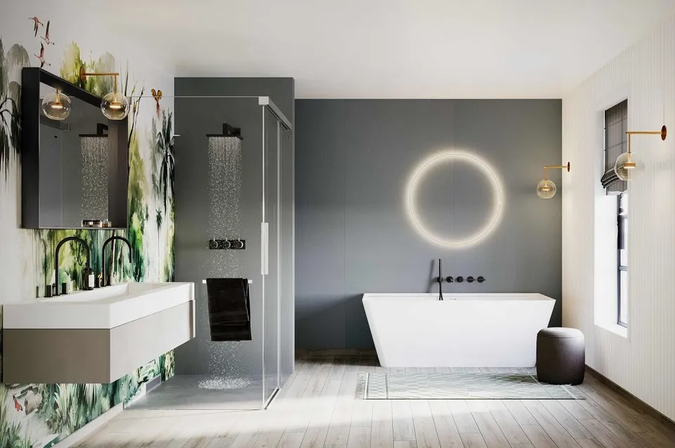 Zdjęcie Paneele Badezimmer: Die perfekte Lösung für feuchte Räume ohne Fliesen