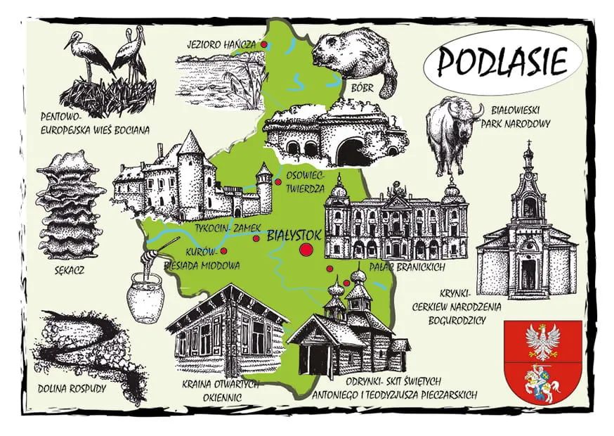 Zdjęcie Mapa atrakcji Podlasia: poznaj piękno polskiej wschodniej granicy!