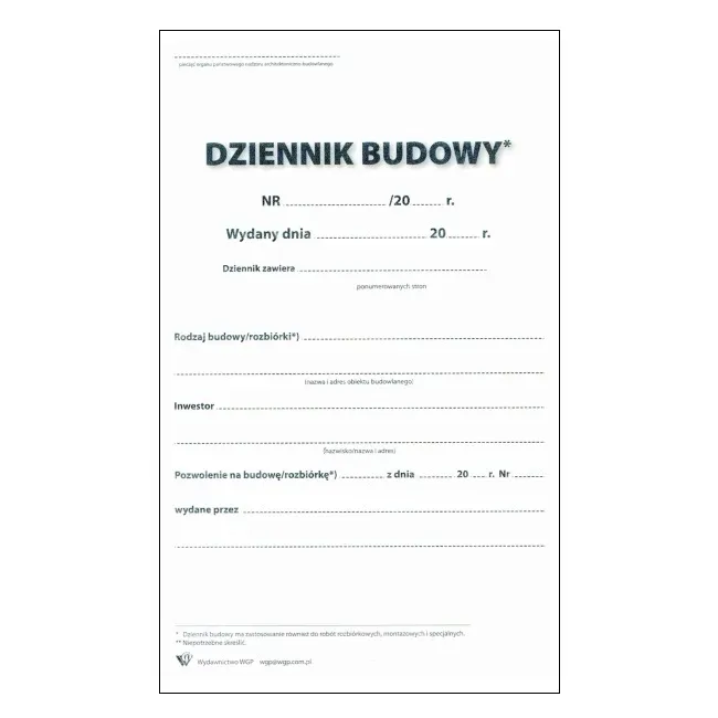 Zdjęcie Gdzie kupić dziennik budowy w Bydgoszczy? Sprawdź najlepsze opcje