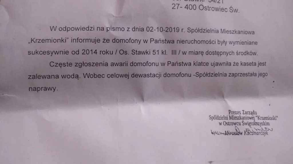 Zdjęcie Gdzie zgłosić niedziałający domofon i uniknąć kosztownych napraw