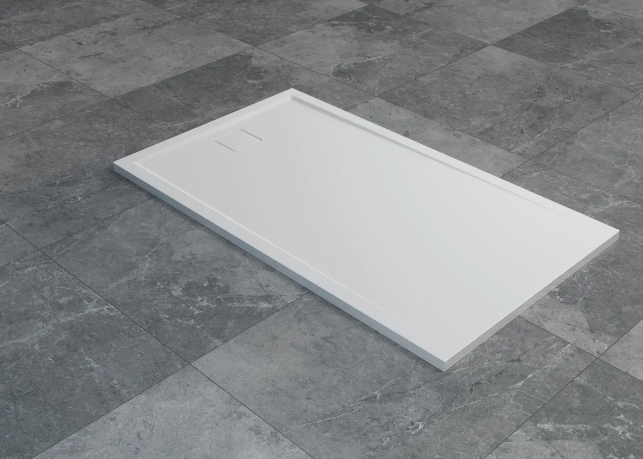 Zdjęcie Brodzik płaski konglomerat - trwałość i elegancja w łazience