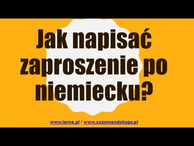 Zdjęcie Jak napisać zaproszenie po niemiecku? Wzory i zasady