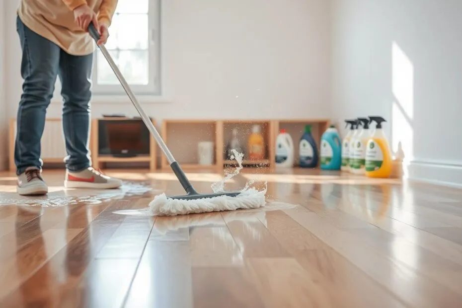 Zdjęcie Czym myć panele po remoncie, aby uniknąć zniszczeń i smug?