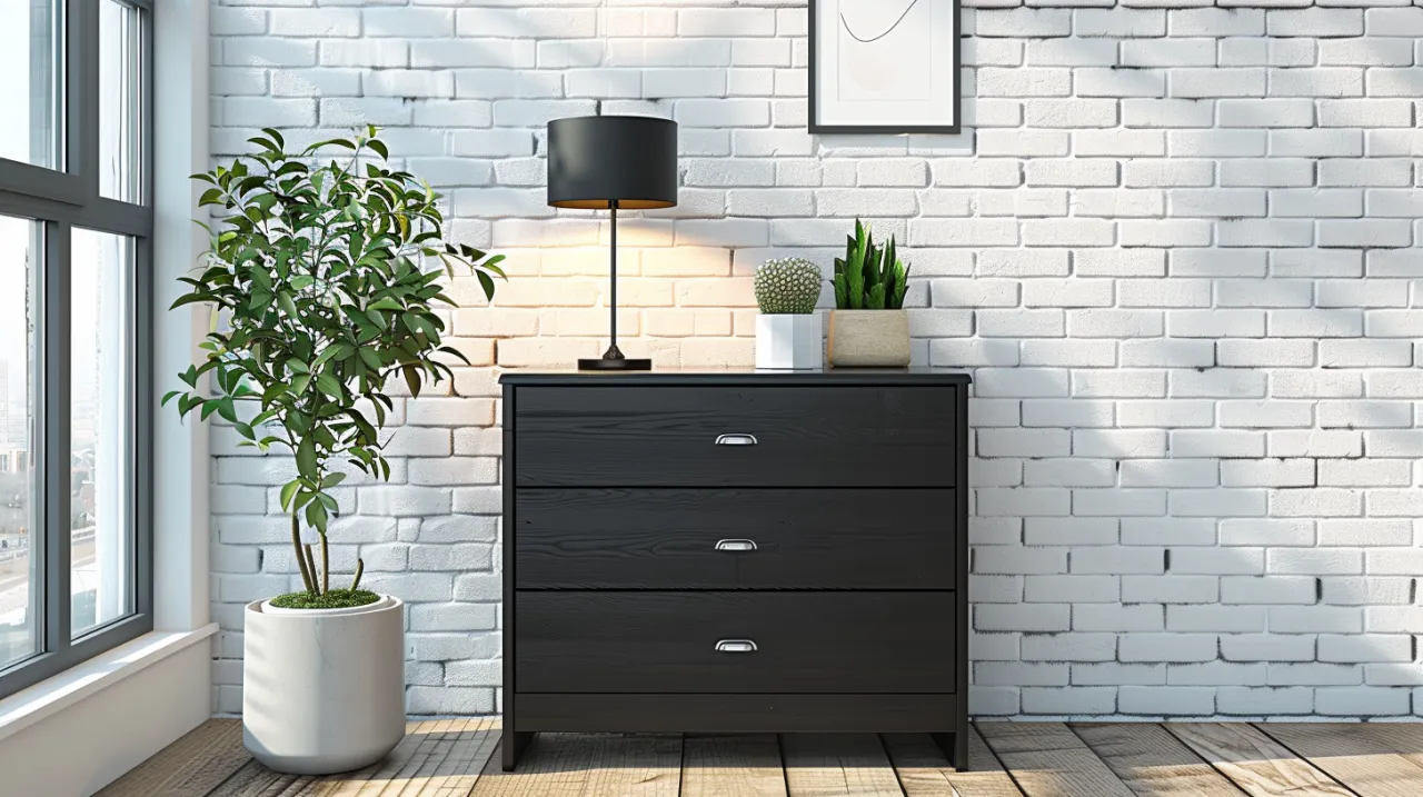 Zdjęcie Komoda czarna loft – Nowoczesny design: jak urządzić przestrzeń?
