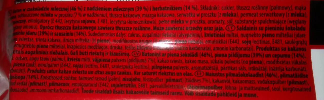 Zdjęcie Wartość kaloryczna batona 3 bit - szczegółowe informacje dla każdej wersji
