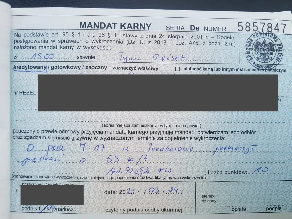 Zdjęcie Mandat za przekroczenie prędkości: ile zapłacisz i jakie są konsekwencje?