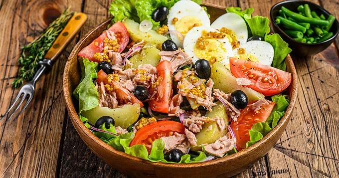 Zdjęcie Recette de salade niçoise : une préparation simple et savoureuse