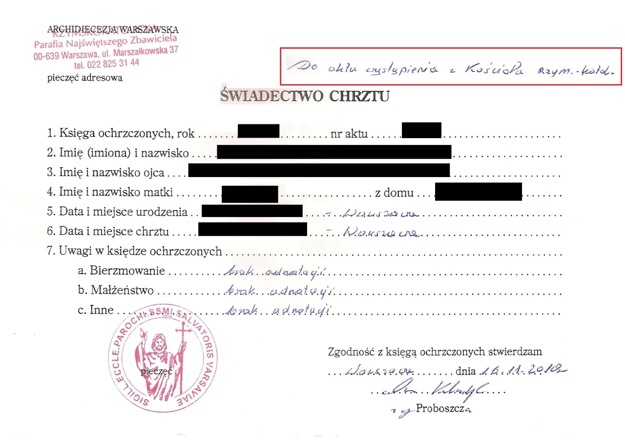 Zdjęcie Opłata za odpis aktu chrztu? Zaskakujące zasady, które musisz znać