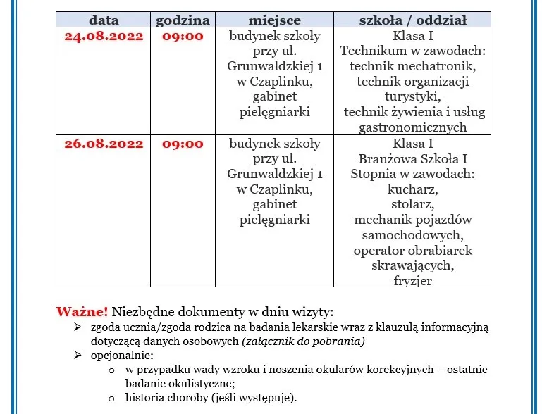 Zdjęcie Czy do liceum trzeba robić badania? Ważne informacje dla uczniów