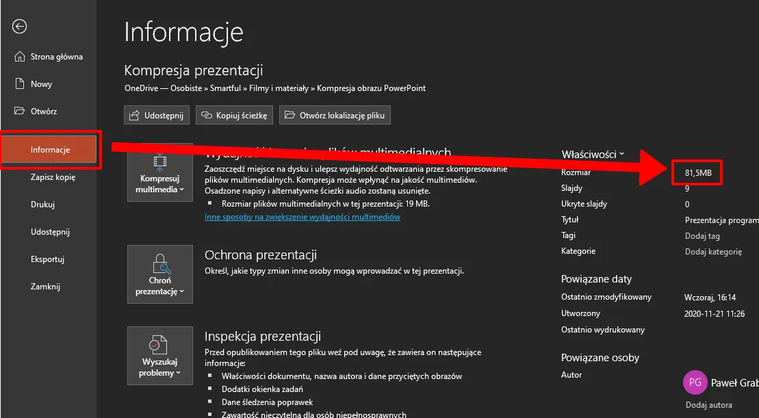 Zdjęcie Skuteczne sposoby jak zmniejszyć rozmiar prezentacji PowerPoint: 5 kroków