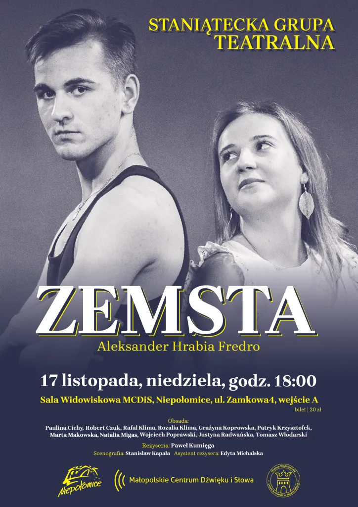 Zdjęcie Zemsta spektakl - aktualne terminy, bilety i nowoczesna interpretacja