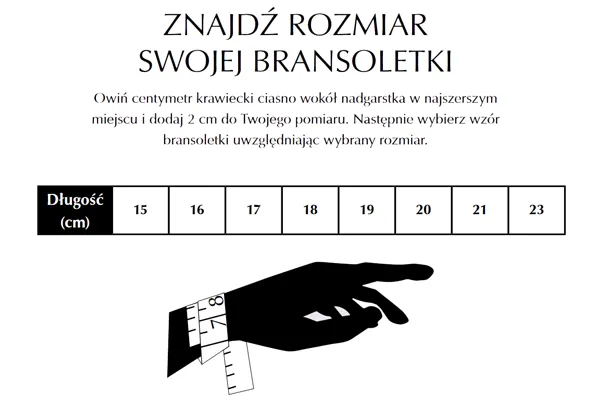 Zdjęcie Rozmiar bransoletki 21 ile to cm - jak uniknąć nietrafionego zakupu