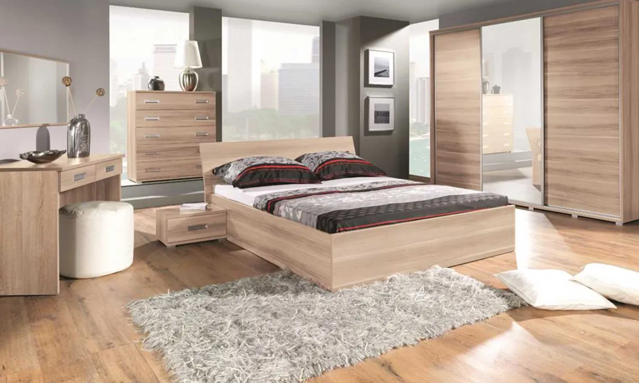 Zdjęcie Jakie kolory ścian wybrać do sypialni z dębem sonoma, aby się zrelaksować?