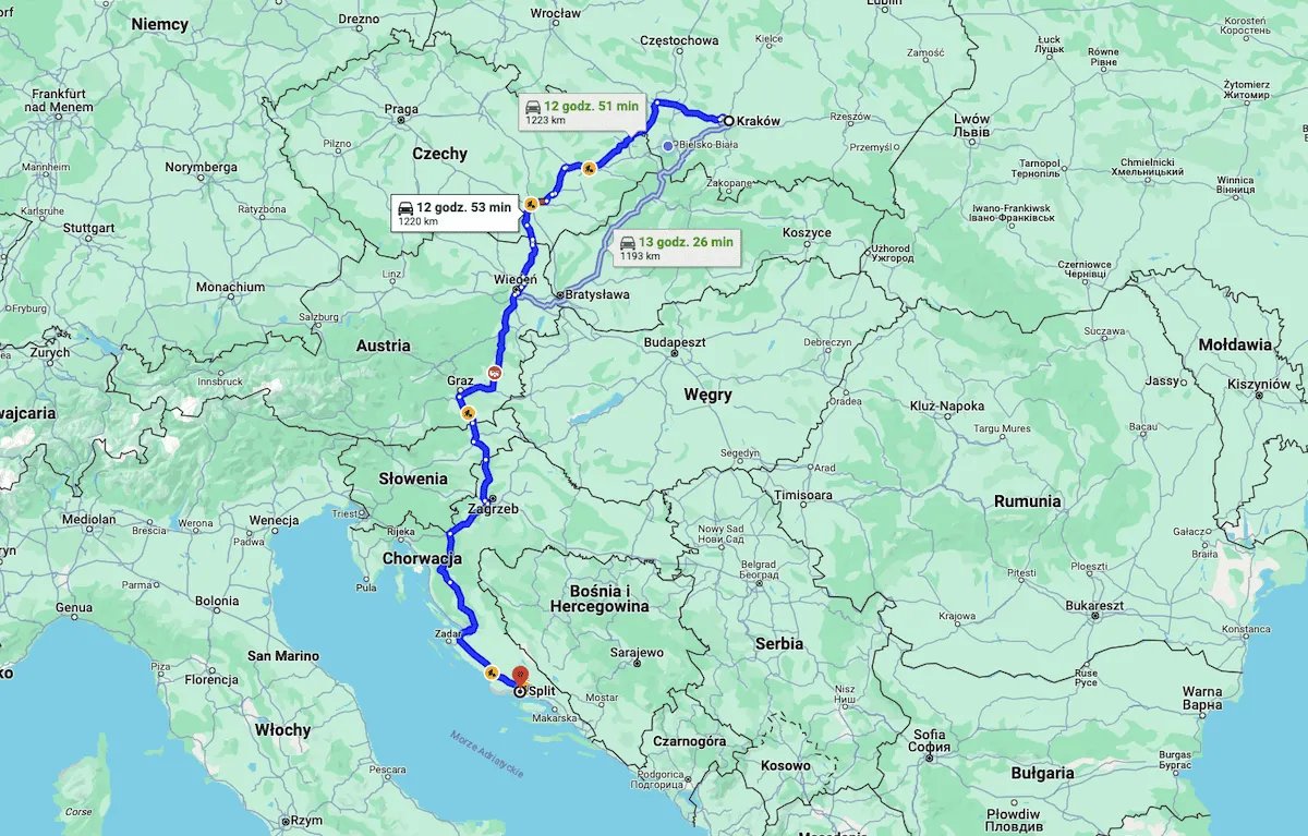 Zdjęcie Najlepsza trasa do Chorwacji z Warszawy: uniknij kosztownych błędów