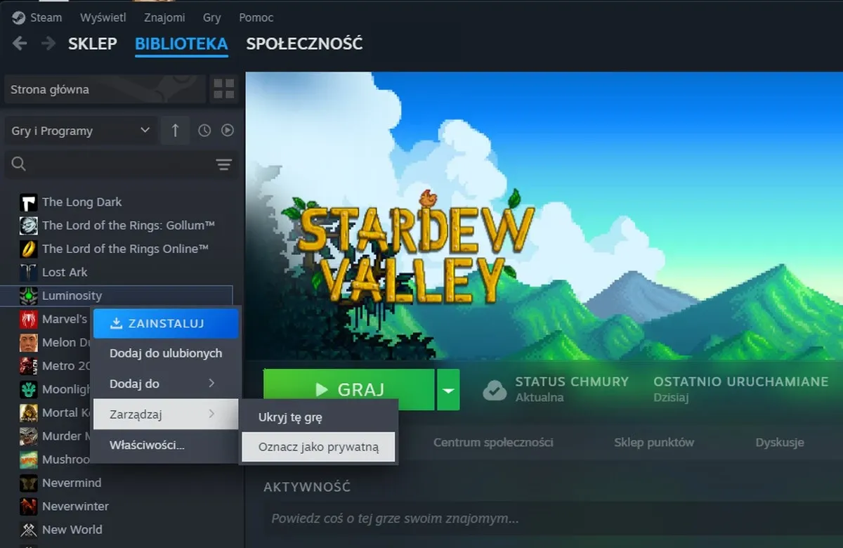 Zdjęcie Jak odkryć grę na steam i znaleźć ukryte perełki w bibliotece