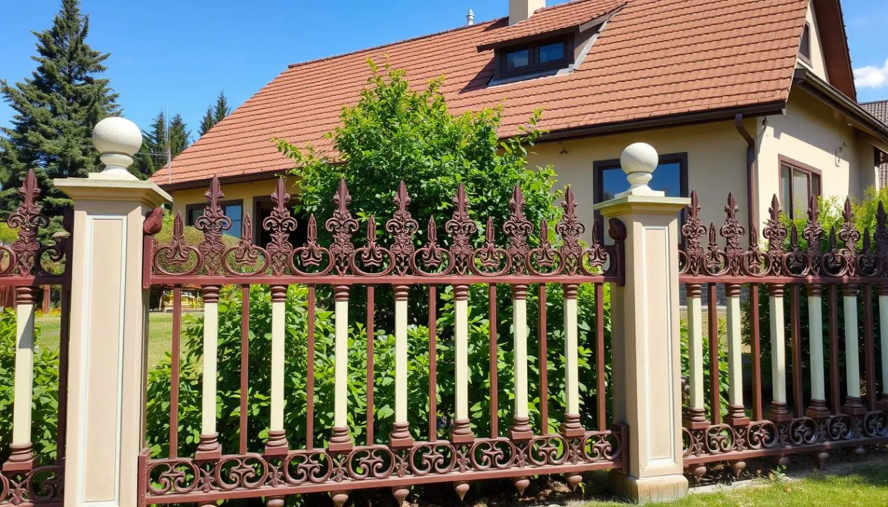 Zdjęcie Jaki kolor ogrodzenia do brązowego dachu? Oto najlepsze wybory