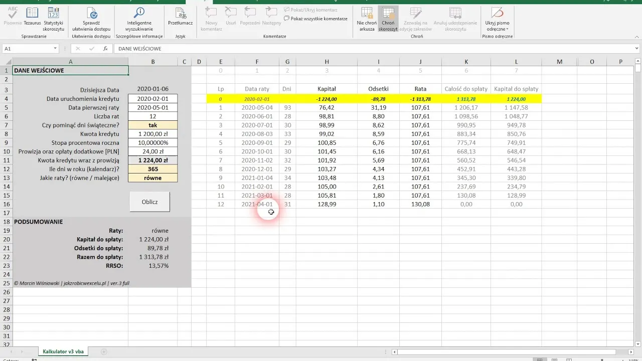 Zdjęcie Jak zrobić kalkulator kredytowy w Excel: instrukcja i funkcje - poradnik