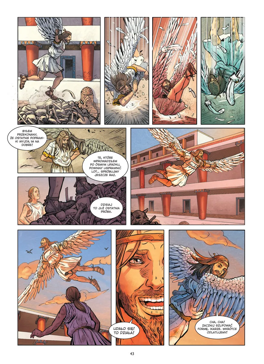Zdjęcie Komiks mit o Dedalu i Ikarze: Wolność i konsekwencje w mitologii