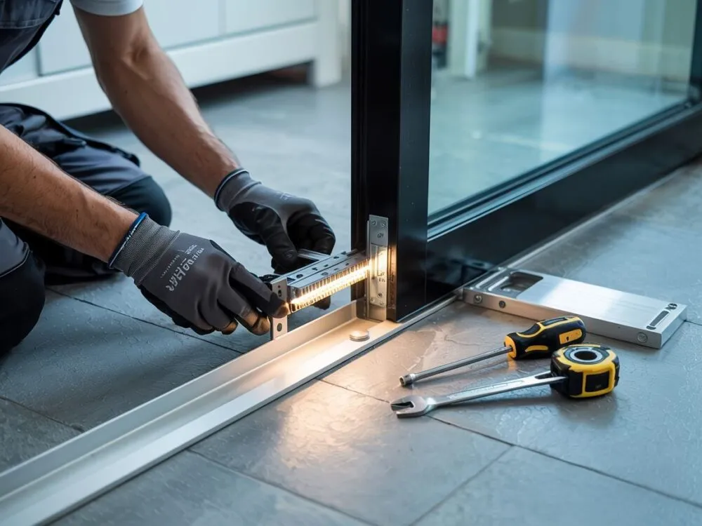 Zdjęcie Montaż samodomykacza drzwi przesuwnych: instrukcja krok po kroku