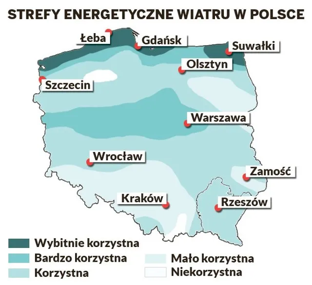 Zdjęcie Gdzie jest najwięcej elektrowni wiatrowych w Polsce? Odkryj liderów energii wiatrowej